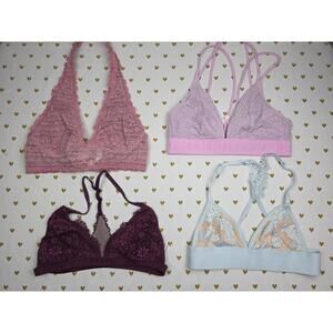 Victorias Secret Pink Lot of 4 SMALL Sexy Bralettes Bra Tops Tanks